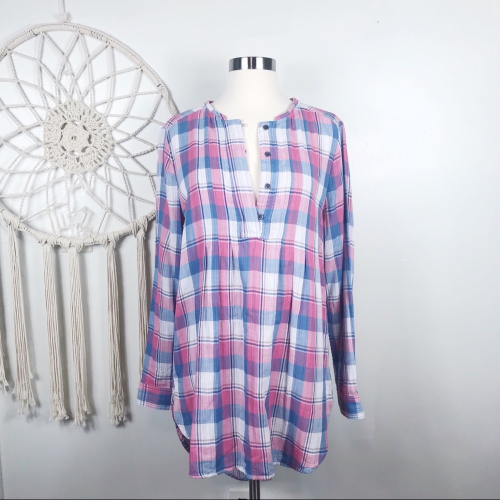 Anthropologie Holding Horses Plaid Tunic Dress